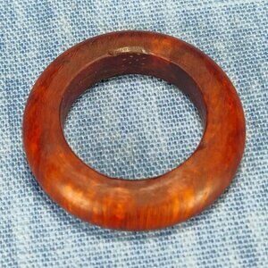 Domed Hardwood Ring Made from Briarwood - Size 8.0 (US)